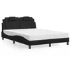 Image de vidaXL Lit avec matelas noir 120x200 cm similicuir3208782