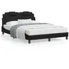 Image de vidaXL Lit avec matelas noir 120x200 cm similicuir
