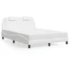 Image de vidaXL Lit avec matelas blanc 120x200 cm similicuir