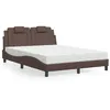 Image de vidaXL Lit avec matelas marron 120x200 cm similicuir