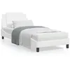 Image de vidaXL Lit avec matelas blanc 80x200 cm similicuir