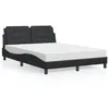 Image de vidaXL Lit avec matelas noir 120x200 cm similicuir