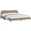 Image de vidaXL Lit avec matelas cappuccino 200x200 cm similicuir