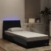 Image de vidaXL Cadre de lit avec LED sans matelas noir 80x200 cm velours