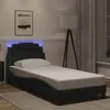 Image de vidaXL Cadre de lit avec lumières LED noir 90x200 cm similicuir