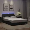 Image de vidaXL Cadre de lit avec LED sans matelas noir 140x190 cm3214103