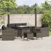 Image de Vidaxl Salon De Jardin 6 Pcs Avec Coussins Gris RÃ©sine TressÃ©e