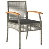 Image de Vidaxl Ensemble Ã Manger De Jardin Et Coussins 7 Pcs Gris Rotin