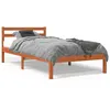 Image de vidaXL Cadre de lit cire marron 75x190 cm bois de pin massif