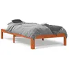 Image de vidaXL Cadre de lit cire marron 75x190 cm bois de pin massif