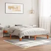 Image de vidaXL Cadre de lit sans matelas cire marron 135x190cm bois pin massif