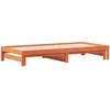 Image de vidaXL Lit de jour et lit gigogne sans matelas cire marron 90x200 cm844402