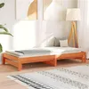 Image de vidaXL Lit de jour et lit gigogne sans matelas cire marron 80x200 cm844403