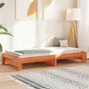 Image de vidaXL Lit de jour et lit gigogne sans matelas cire marron 90x190 cm844404