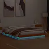 Image de vidaXL Cadre de lit à LED sans matelas 160x200 cm bois massif844416