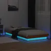 Image de vidaXL Cadre de lit à LED sans matelas 90x190 cm bois massif844420
