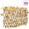 Image de vidaXL vidaXL Treillis de feuille d'érable artificiel extensible 5 pcs