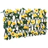 Image de vidaXL vidaXL Treillis de lierre artificiel extensible 5 pcs jaune 180x20 cm