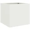 Image de Vidaxl JardiniÃ¨re Blanc 32x30x29 Cm Acier LaminÃ© Ã Froid