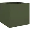 Image de vidaXL Vidaxl Jardinière Vert Olive 42x40x39 Cm Acier Laminé À Froid