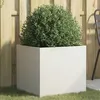 Image de vidaXL Jardinière blanc 49x47x46 cm acier841561