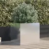 Image de vidaXL Jardinière argenté 49x47x46 cm acier inoxydable