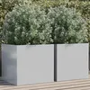 Image de vidaXL Jardinières 2 pcs argenté 49x47x46 cm acier galvanisé841570