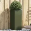 Image de vidaXL Jardinière vert olive 32x29x75 cm acier841574