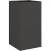 Image de Vidaxl JardiniÃ¨re Noir 42x38x75 Cm Acier LaminÃ© Ã Froid