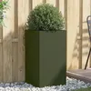 Image de vidaXL Jardinière vert olive 42x38x75 cm acier841580