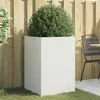Image de vidaXL Jardinière blanc 52x48x75 cm acier841584