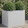 Image de vidaXL Jardinière argenté 62x47x46 cm acier galvanisé841606