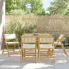 Image de vidaXL Chaises de bistro pliantes lot de 6 et coussins blanc crème3208924