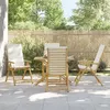 Image de vidaXL Chaises inclinables de jardin pliantes lot de 4 coussins bambou3208927