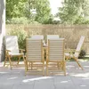 Image de vidaXL Chaises inclinables de jardin pliantes lot de 6 coussins bambou3208928
