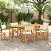 Image de vidaXL Chaises de jardin pliables lot de 6 blanc crème tissu3208917