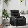 Image de vidaXL Fauteuil de massage inclinable Noir Similicuir374123