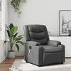Image de vidaXL Fauteuil de massage inclinable Gris Similicuir