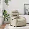 Image de vidaXL Fauteuil inclinable Crème Similicuir