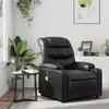 Image de vidaXL Fauteuil de massage inclinable Noir Similicuir374140
