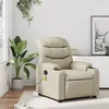 Image de vidaXL Fauteuil inclinable de massage Crème Similicuir
