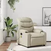 Image de vidaXL Fauteuil inclinable de massage CrÃ¨me Similicuir