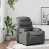 Image de vidaXL Fauteuil de massage inclinable Gris Similicuir