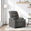 Image de vidaXL Fauteuil de massage inclinable Gris foncé Tissu