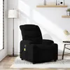 Image de vidaXL Fauteuil de massage inclinable Noir Tissu