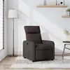 Image de vidaXL Fauteuil inclinable Marron foncé Tissu374170