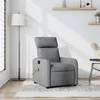 Image de vidaXL Fauteuil de massage inclinable Gris clair Tissu