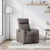 Image de vidaXL Fauteuil de massage inclinable Taupe Tissu