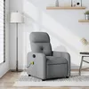 Image de vidaXL Vidaxl Fauteuil De Massage Inclinable Gris Clair Tissu