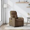Image de vidaXL Fauteuil de massage inclinable Marron Tissu374210